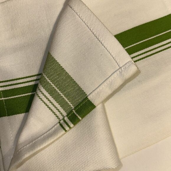 mukitchen White Green Red Farm to Table Eat Local Cotton Kitchen Tea Towels 2pk - Picture 3 of 7